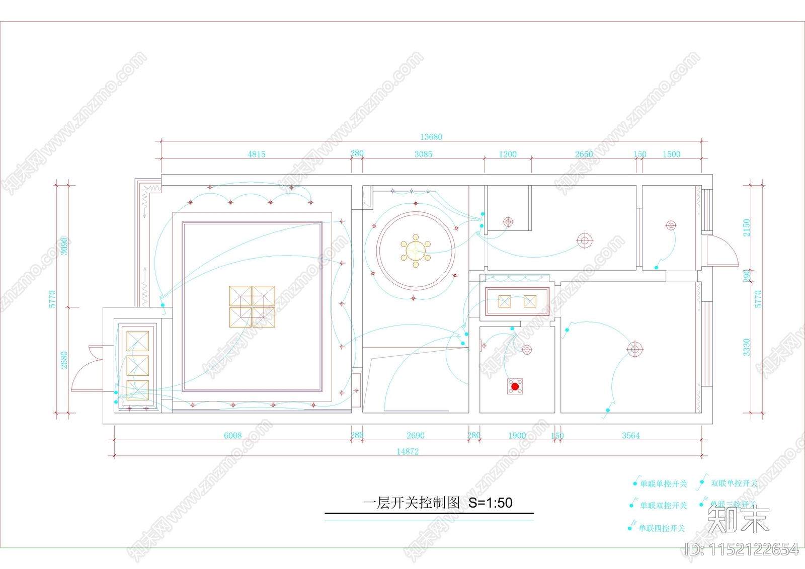 独立三层别墅自建房空间平面装修图cad施工图下载【ID:1152122654】