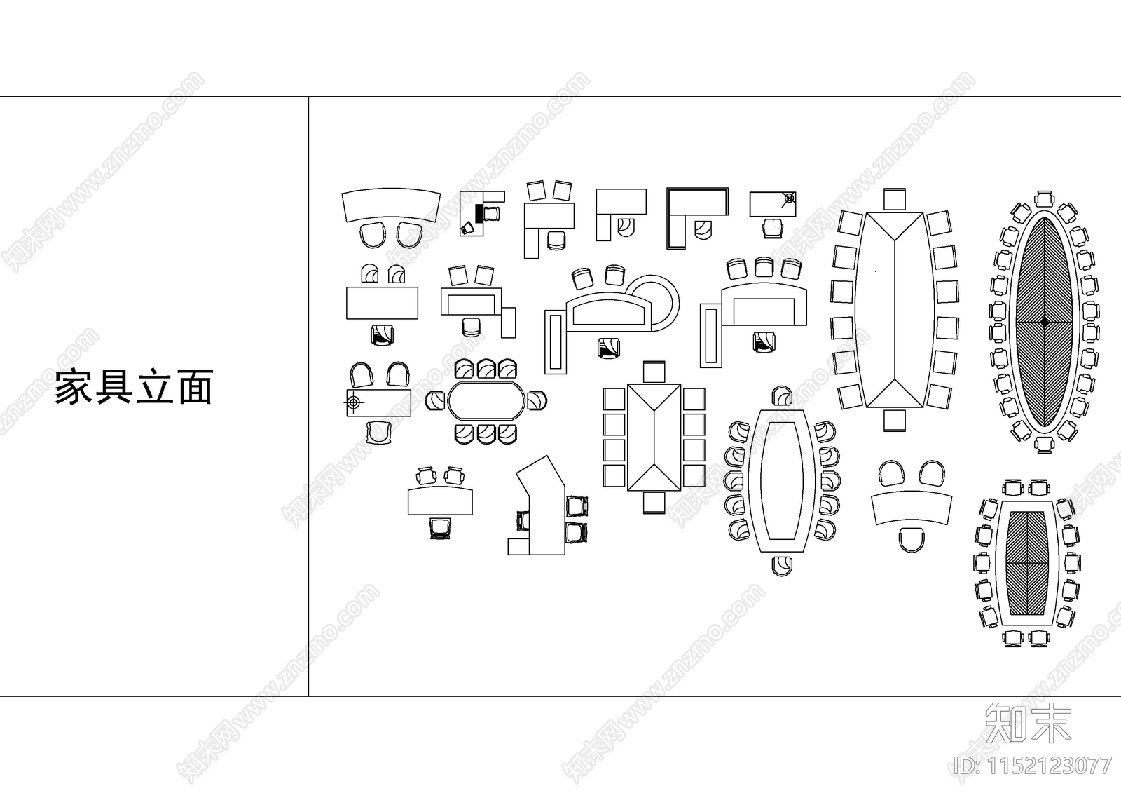 室内装修立面施工图下载【ID:1152123077】