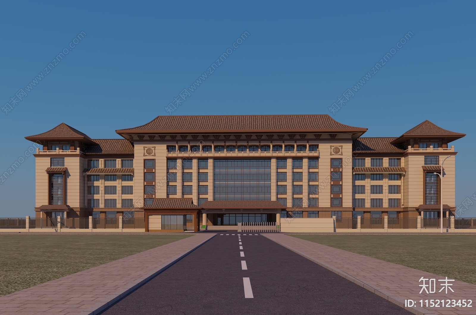 新中式养老院3D模型下载【ID:1152123452】