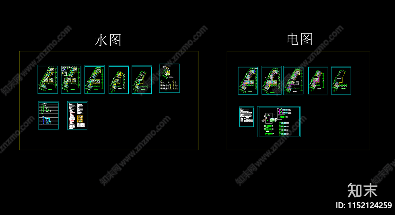 中学宿舍室内cad施工图下载【ID:1152124259】