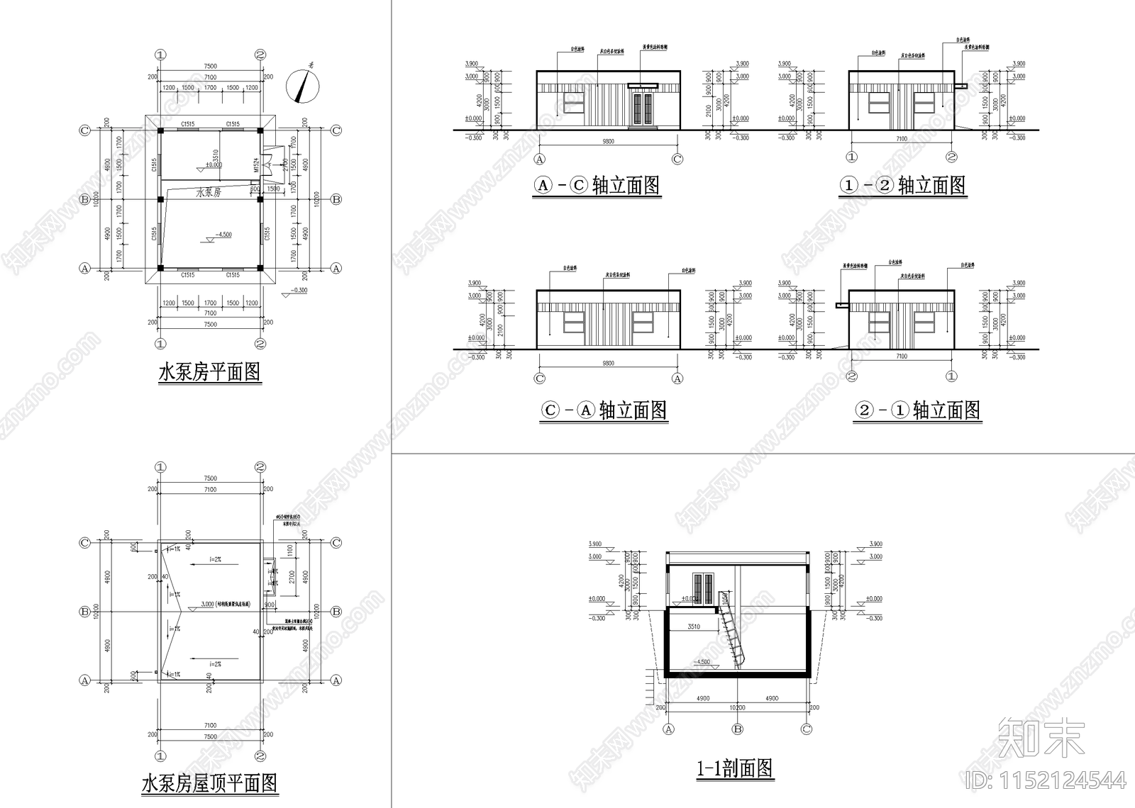冷库产业园cad施工图下载【ID:1152124544】