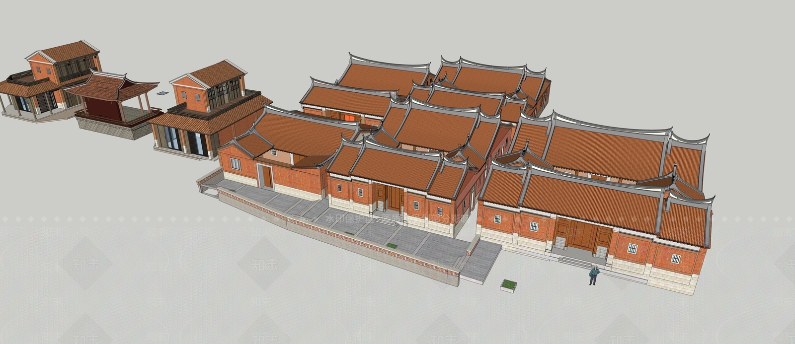 古建筑SU模型精品下载_SketchUp模型_知末网