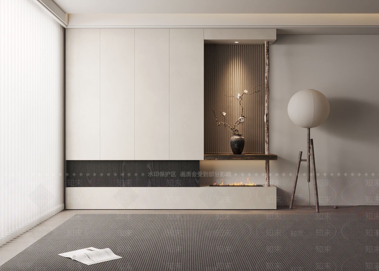 侘寂储物柜SU模型下载【ID:1152133336】