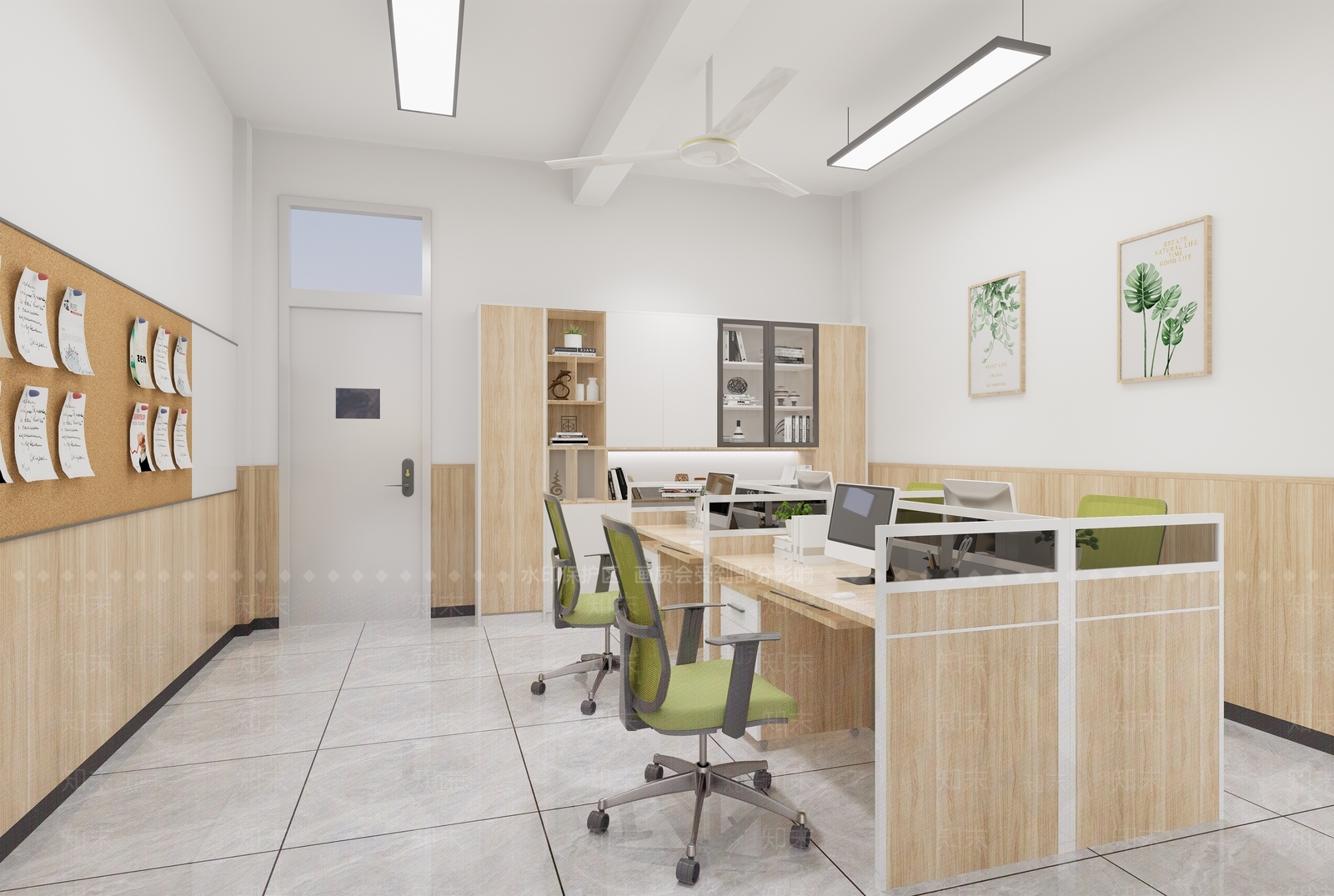 现代教师办公室3D模型下载【ID:1152141284】