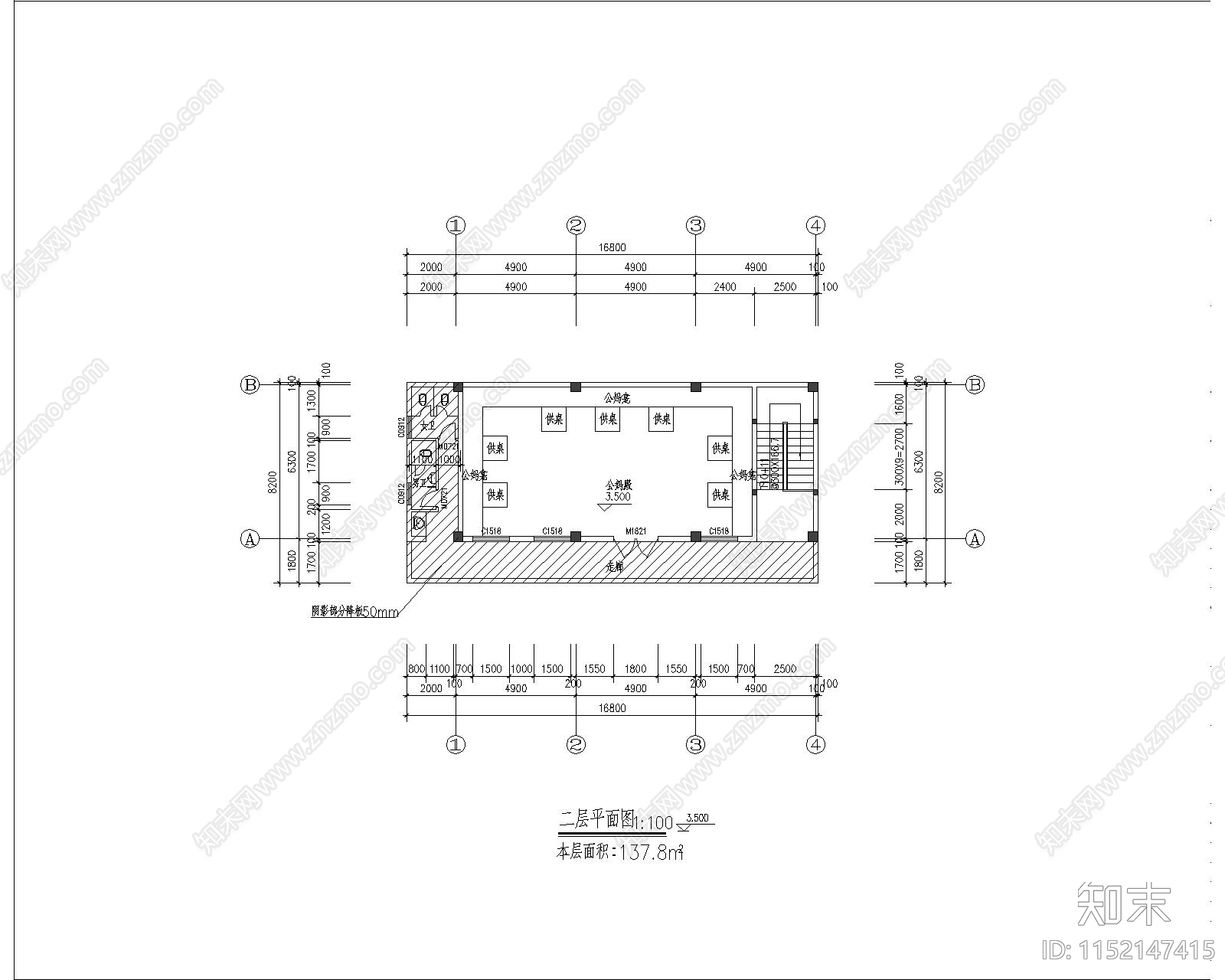 闽南城隍庙公妈殿建筑cad施工图下载【ID:1152147415】