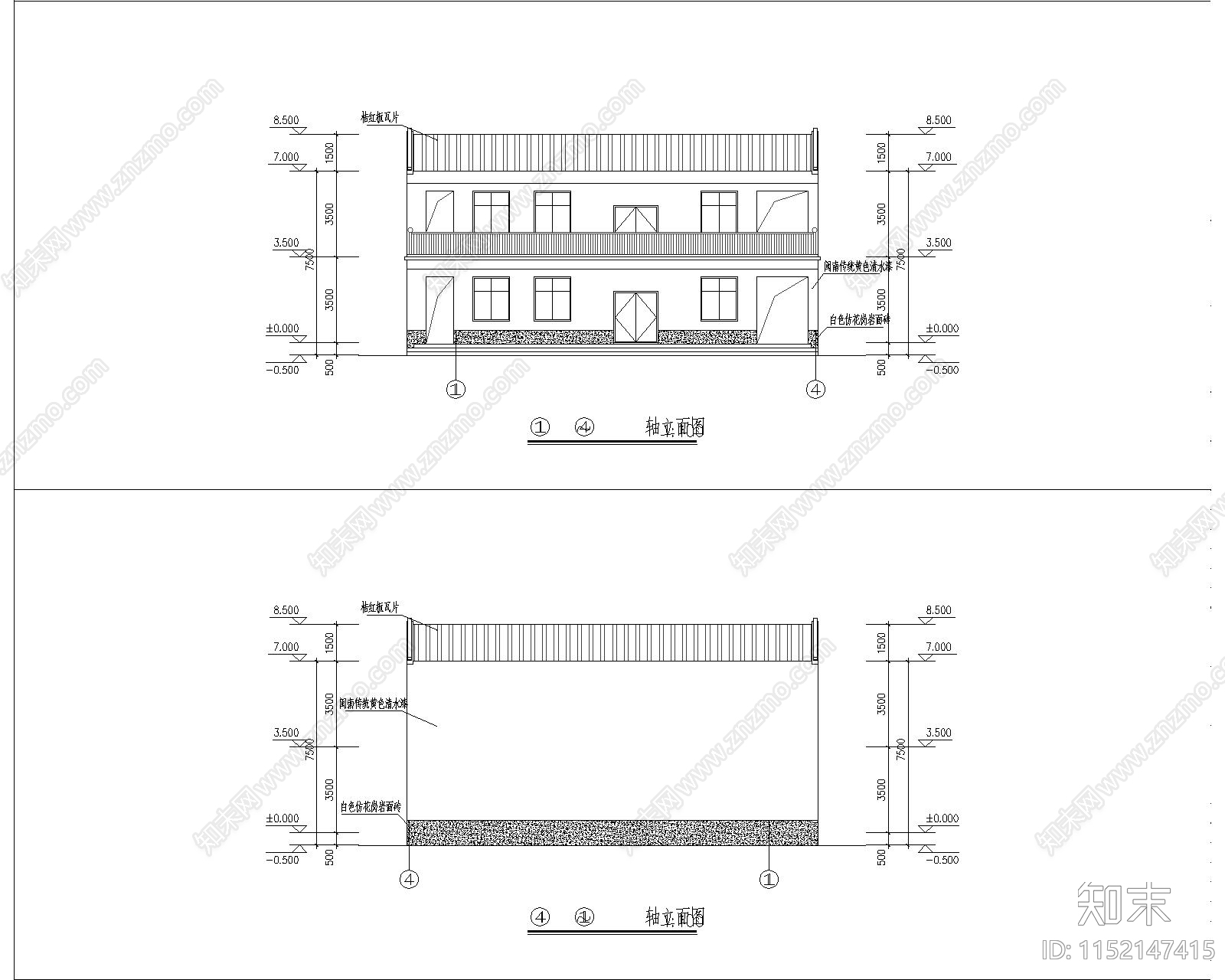 闽南城隍庙公妈殿建筑cad施工图下载【ID:1152147415】