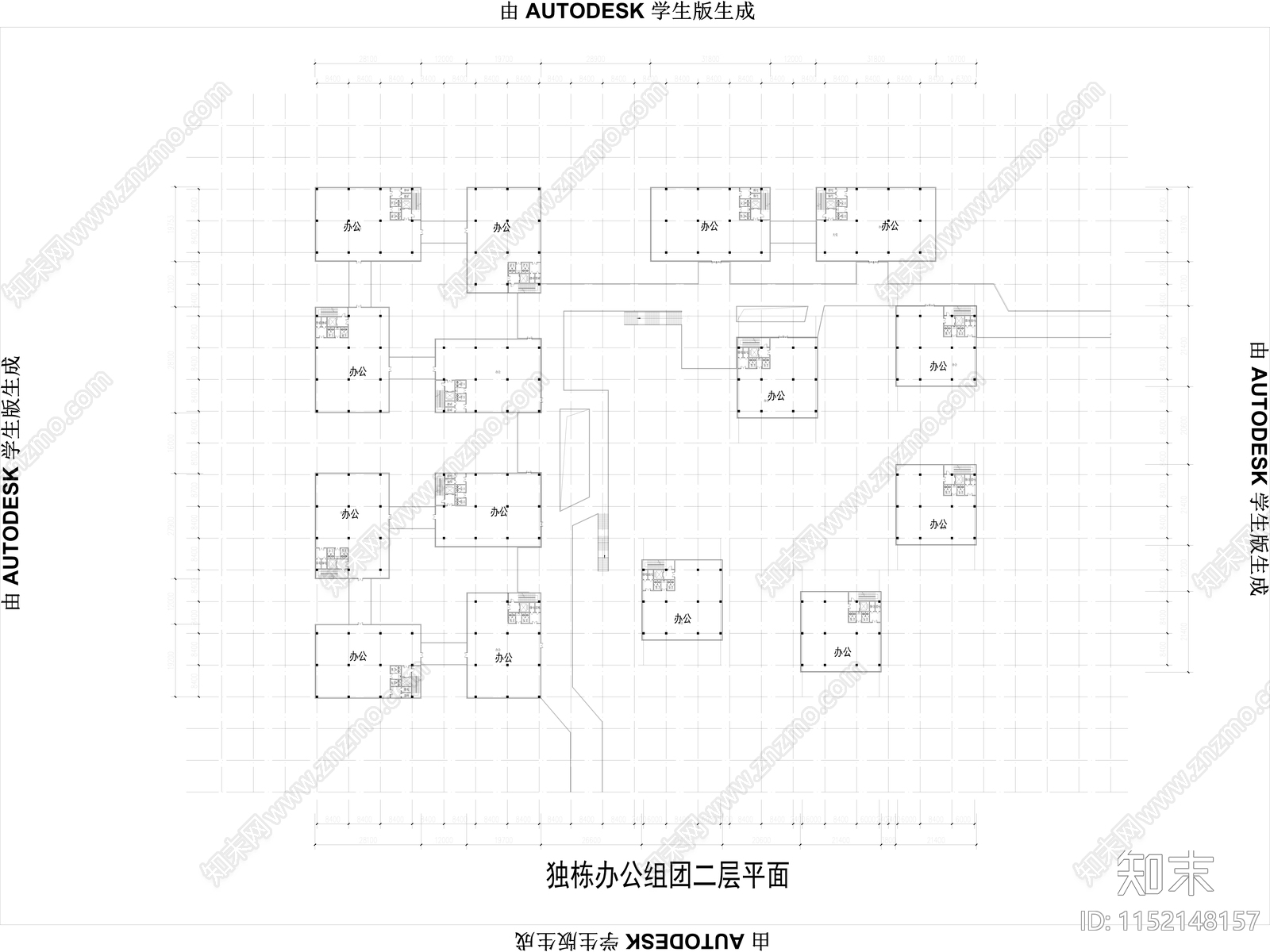 盐城智能终端产业园建筑平面图cad施工图下载【ID:1152148157】