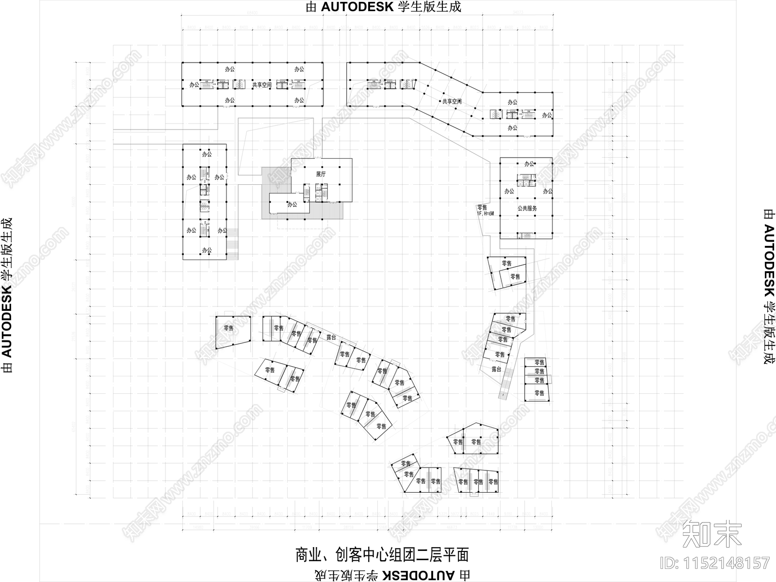 盐城智能终端产业园建筑平面图cad施工图下载【ID:1152148157】