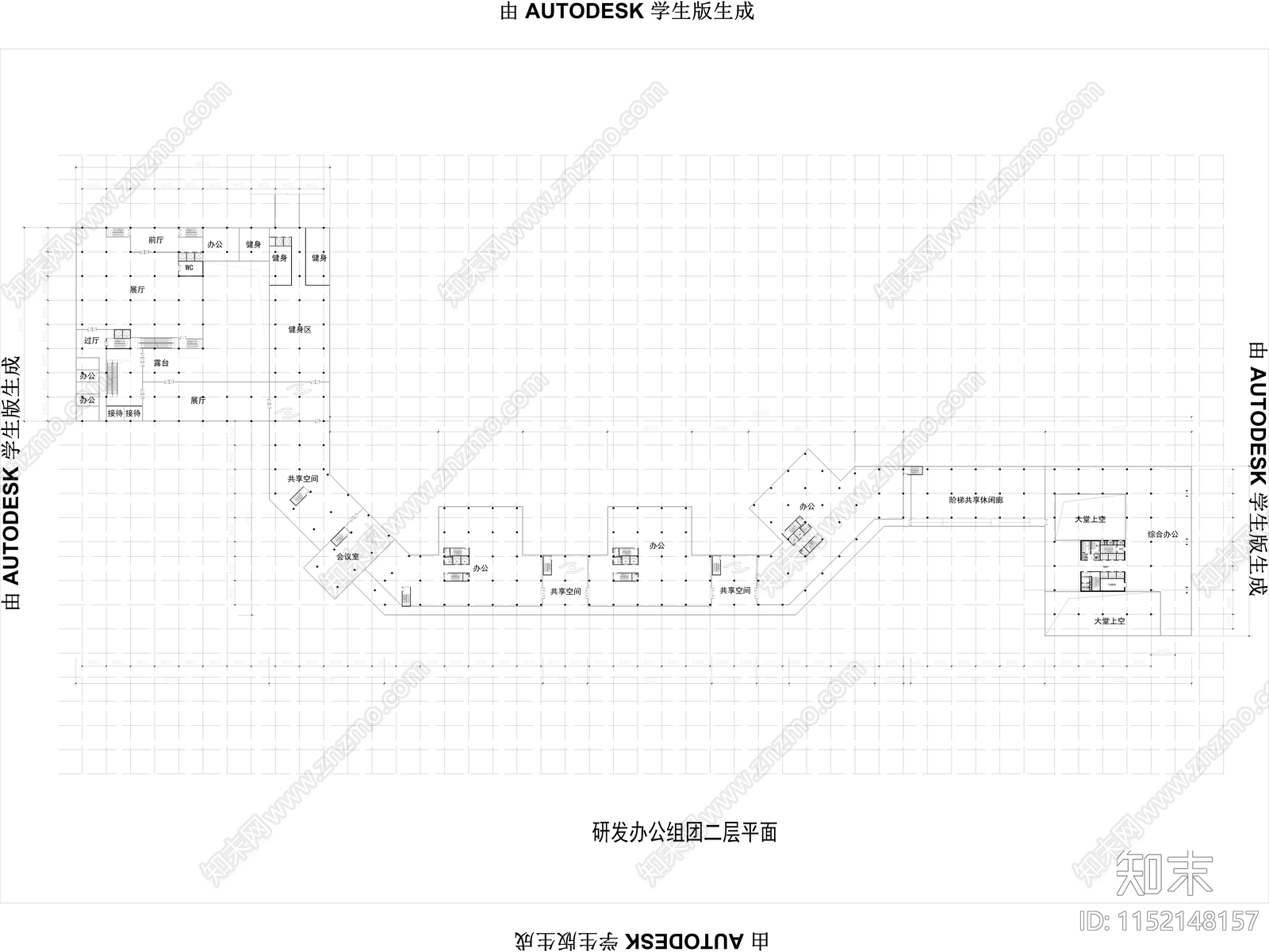 盐城智能终端产业园建筑平面图cad施工图下载【ID:1152148157】