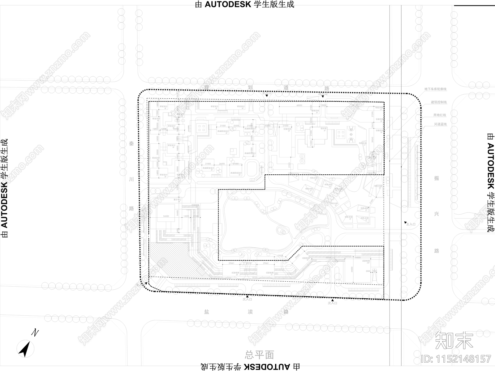 盐城智能终端产业园建筑平面图cad施工图下载【ID:1152148157】