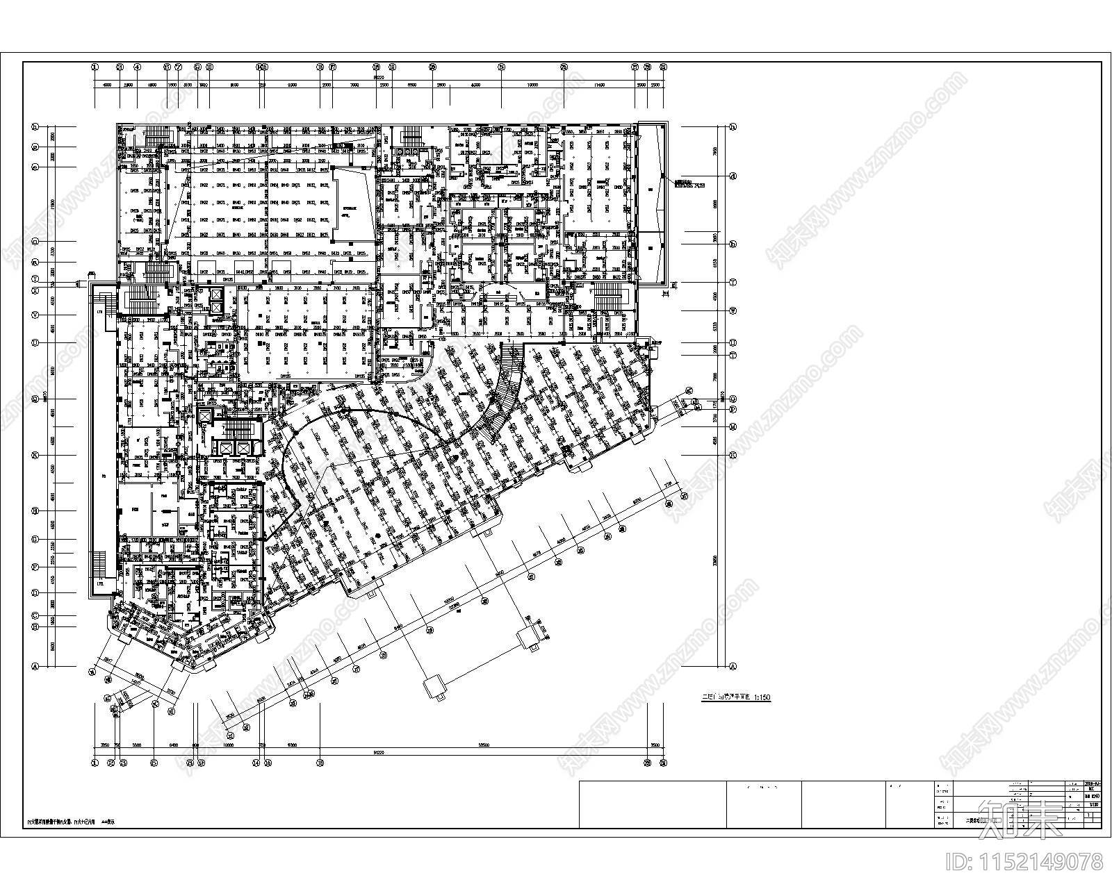 大酒店一层二层喷淋详图cad施工图下载【ID:1152149078】