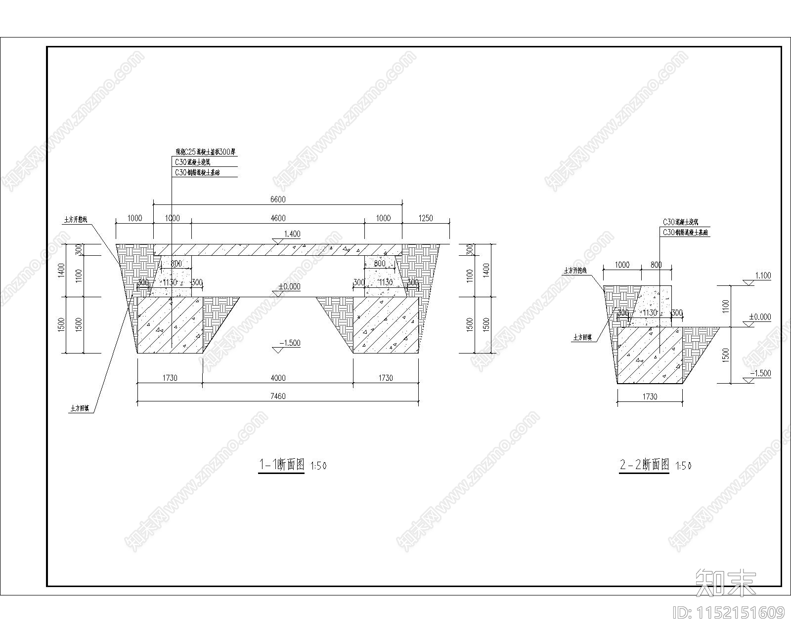 便桥详图cad施工图下载【ID:1152151609】