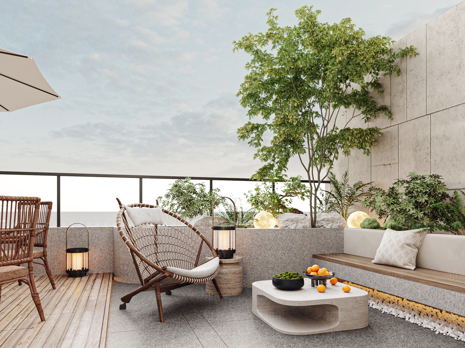 现代家居阳台3D模型下载【ID:1152153713】