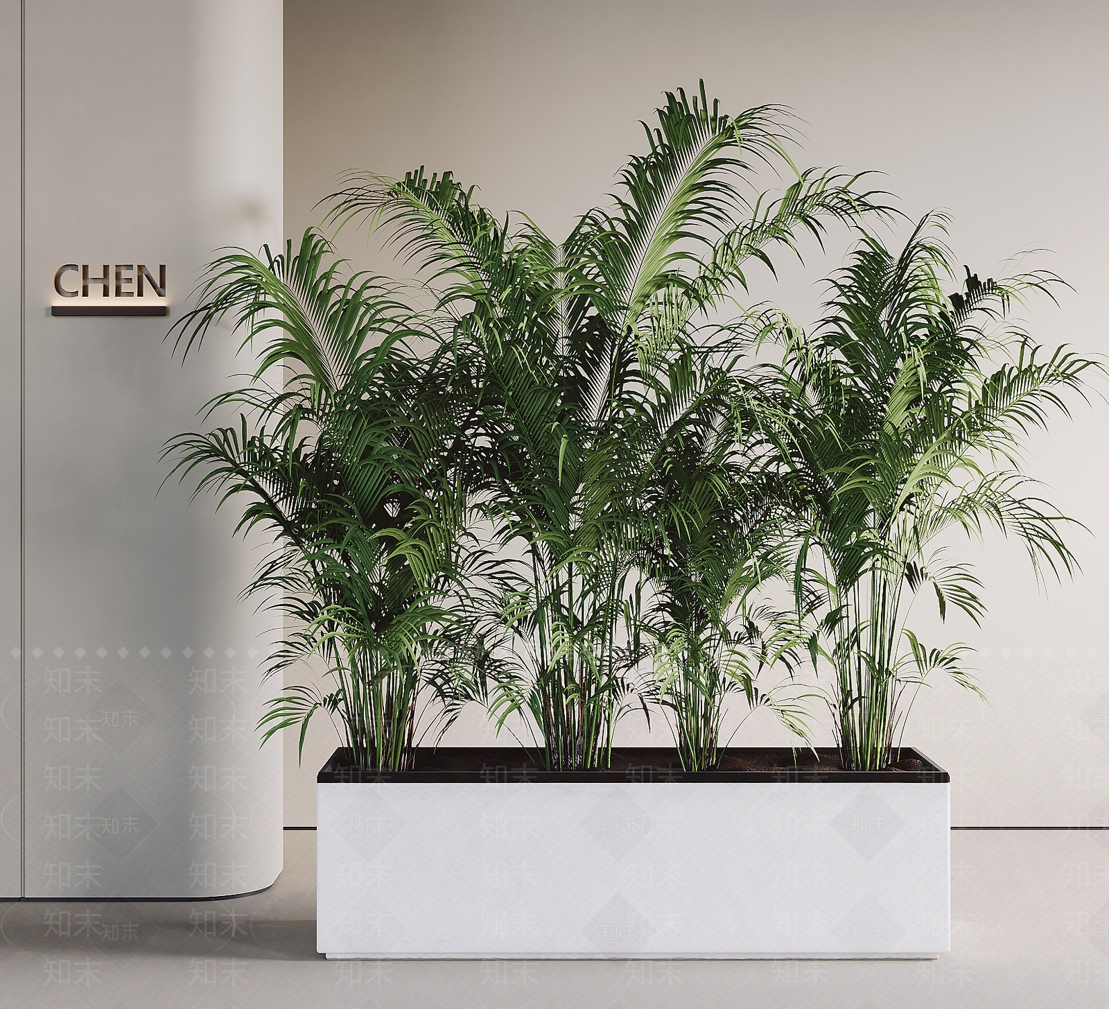 现代绿植花箱3D模型下载【ID:1152155963】