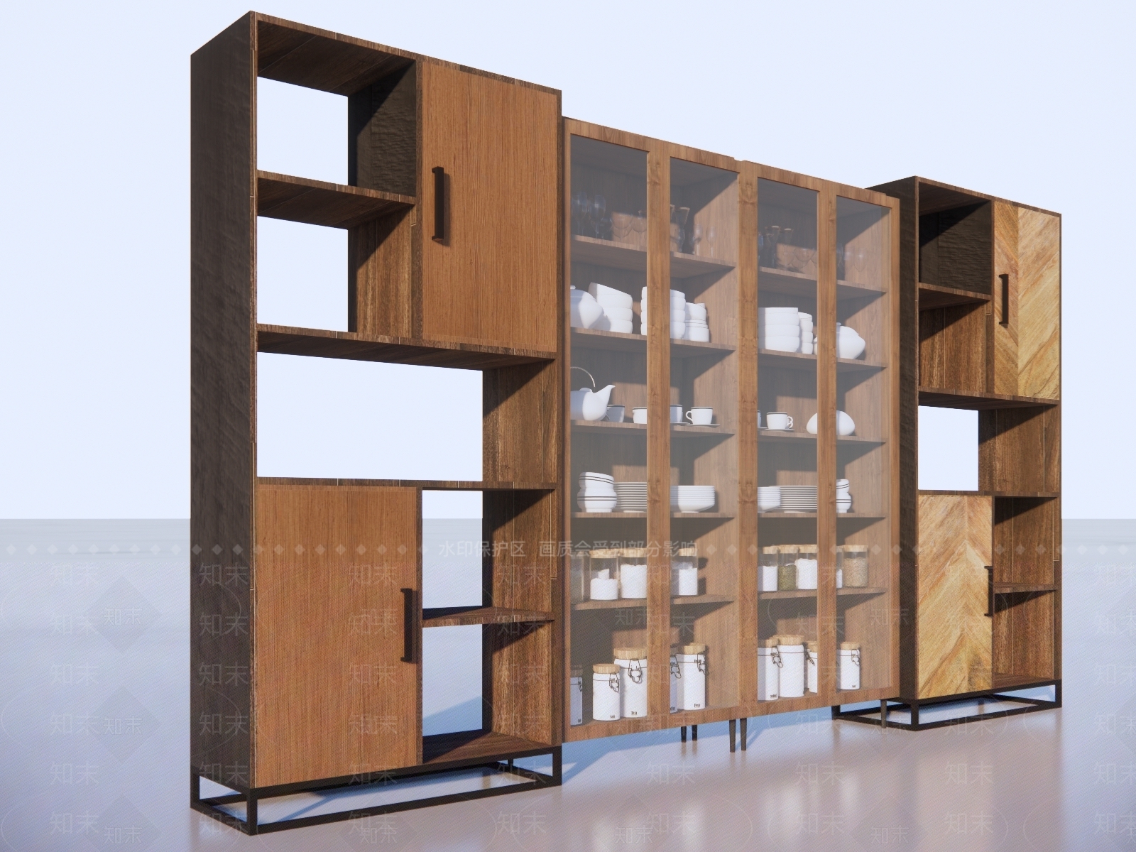 现代储物柜SU模型下载【ID:1152155928】