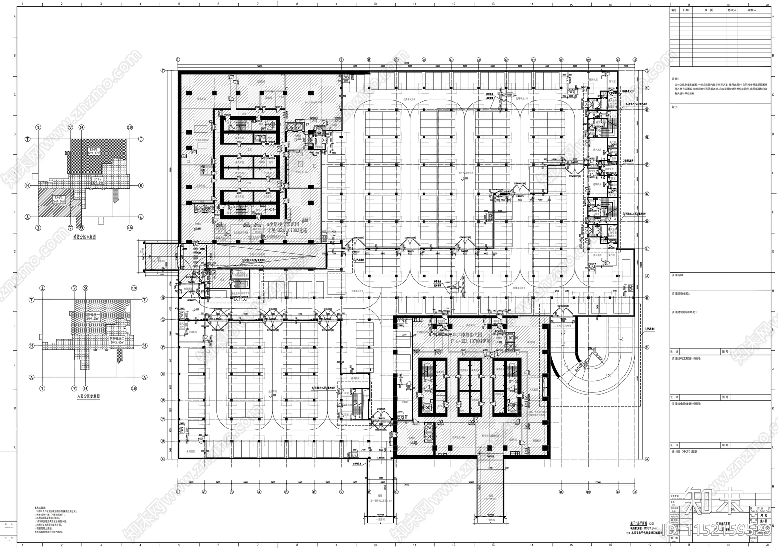 地下车库cad施工图下载【ID:1152159529】