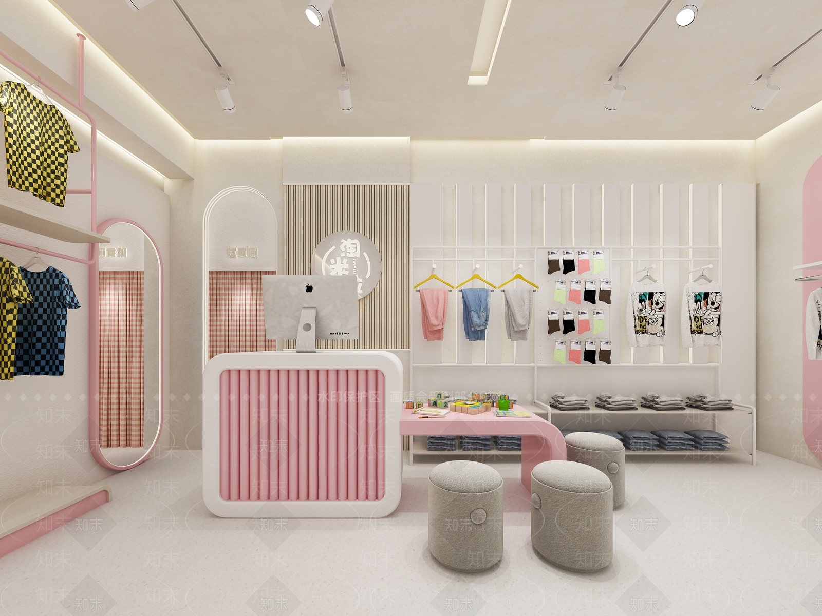 现代童装店3D模型下载【ID:1152160014】