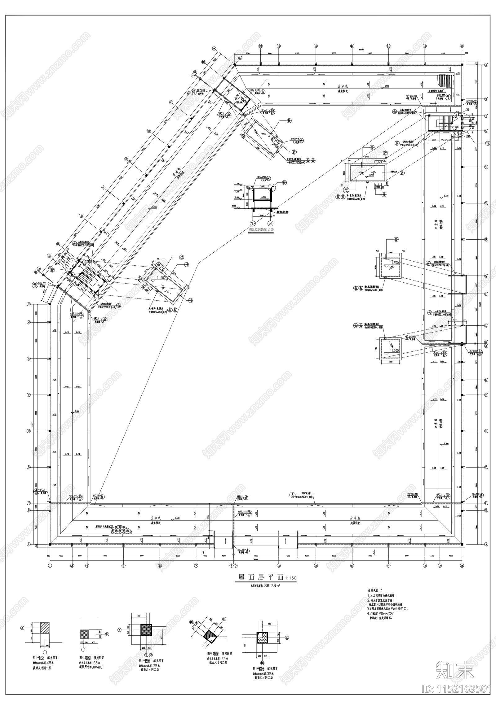 经济联合社农贸市场建筑cad施工图下载【ID:1152163501】