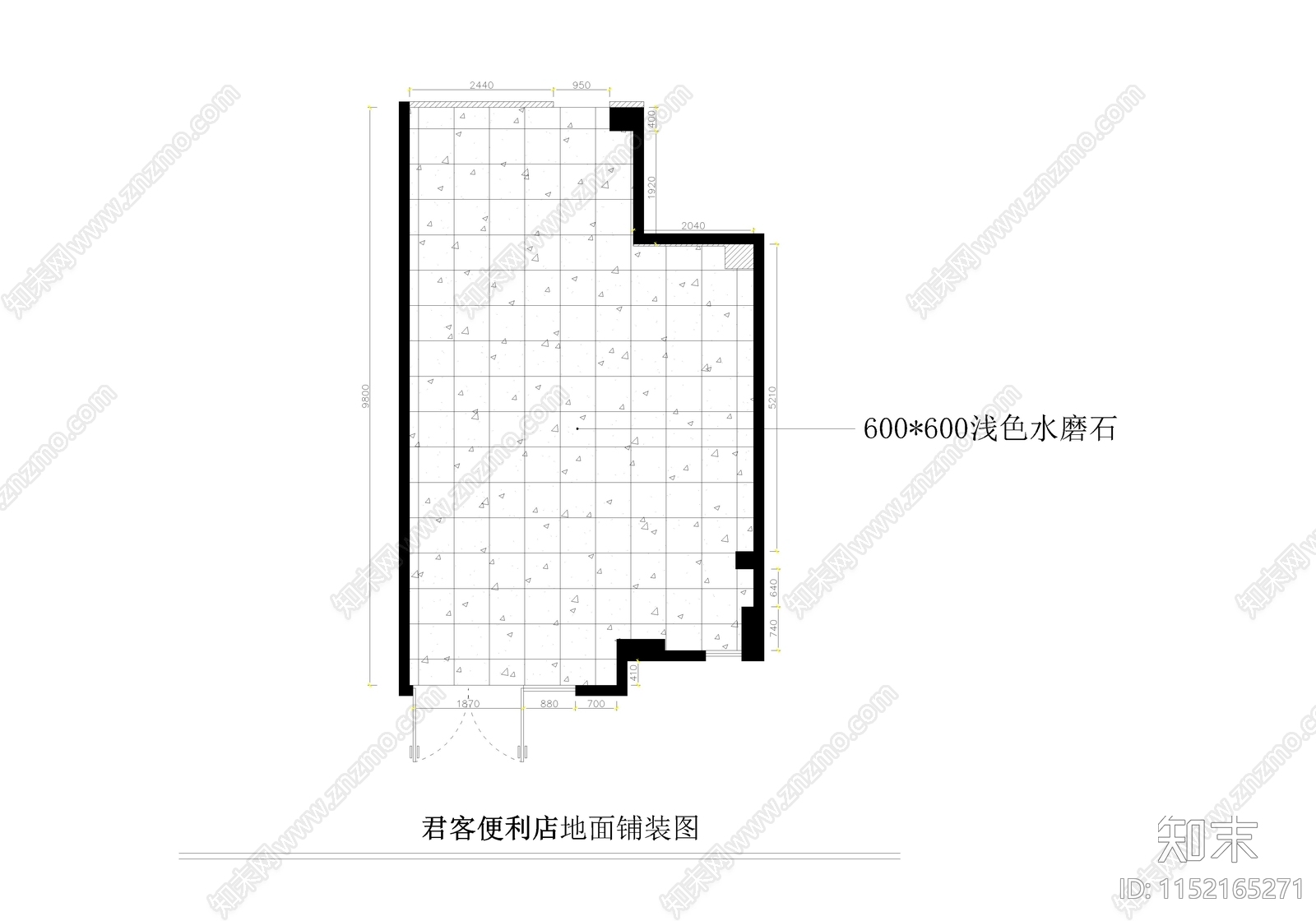 便利店室内cad施工图下载【ID:1152165271】