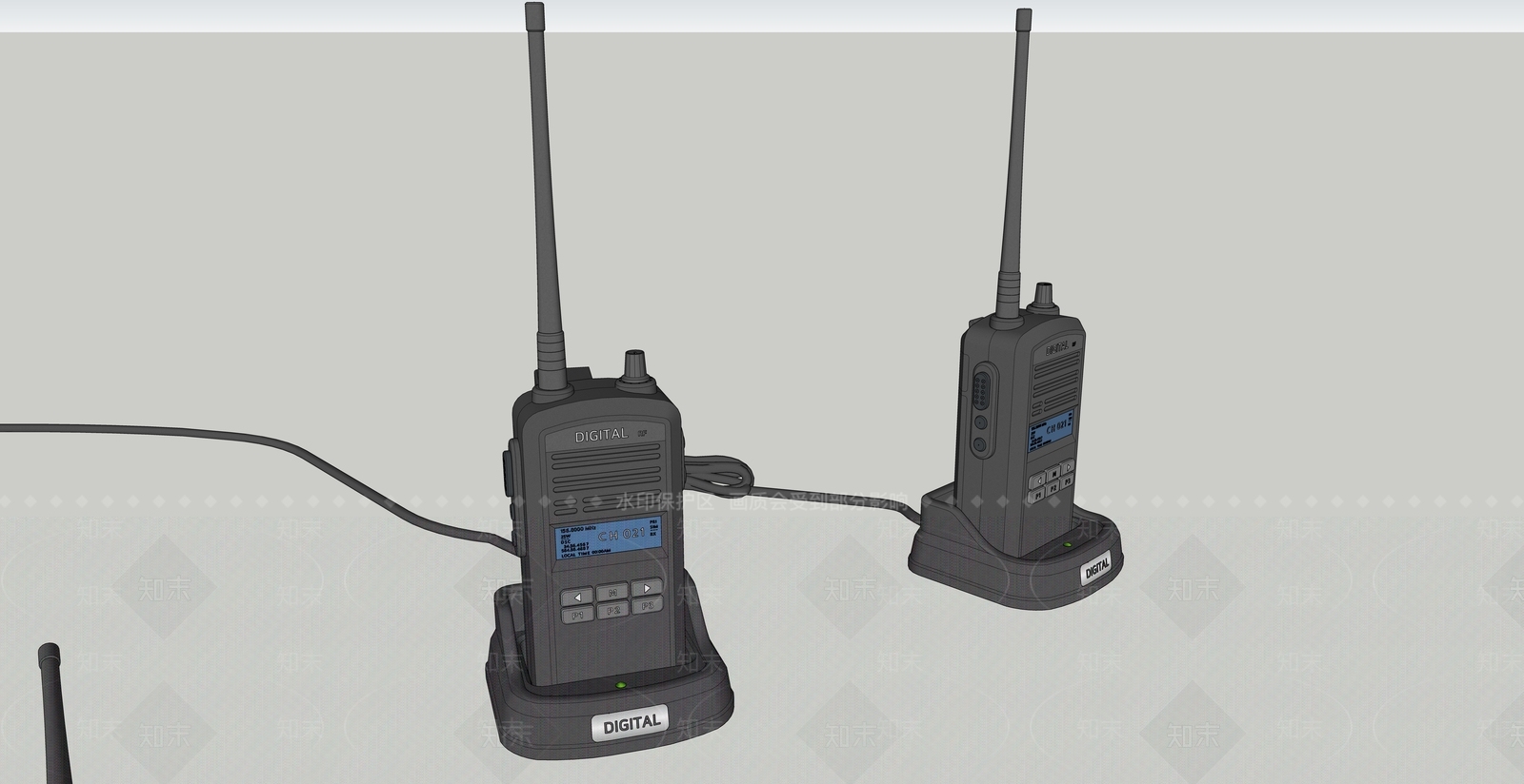黑客装备对讲机SU模型下载【ID:1152165642】