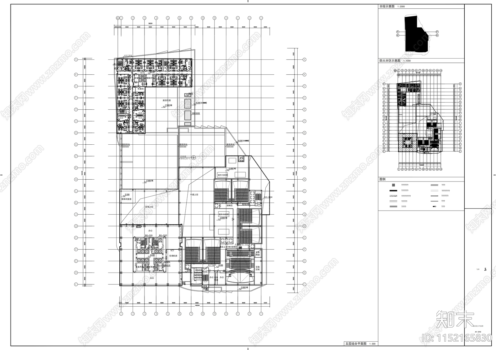 现代风格三十九层商业广场建筑cad施工图下载【ID:1152165830】