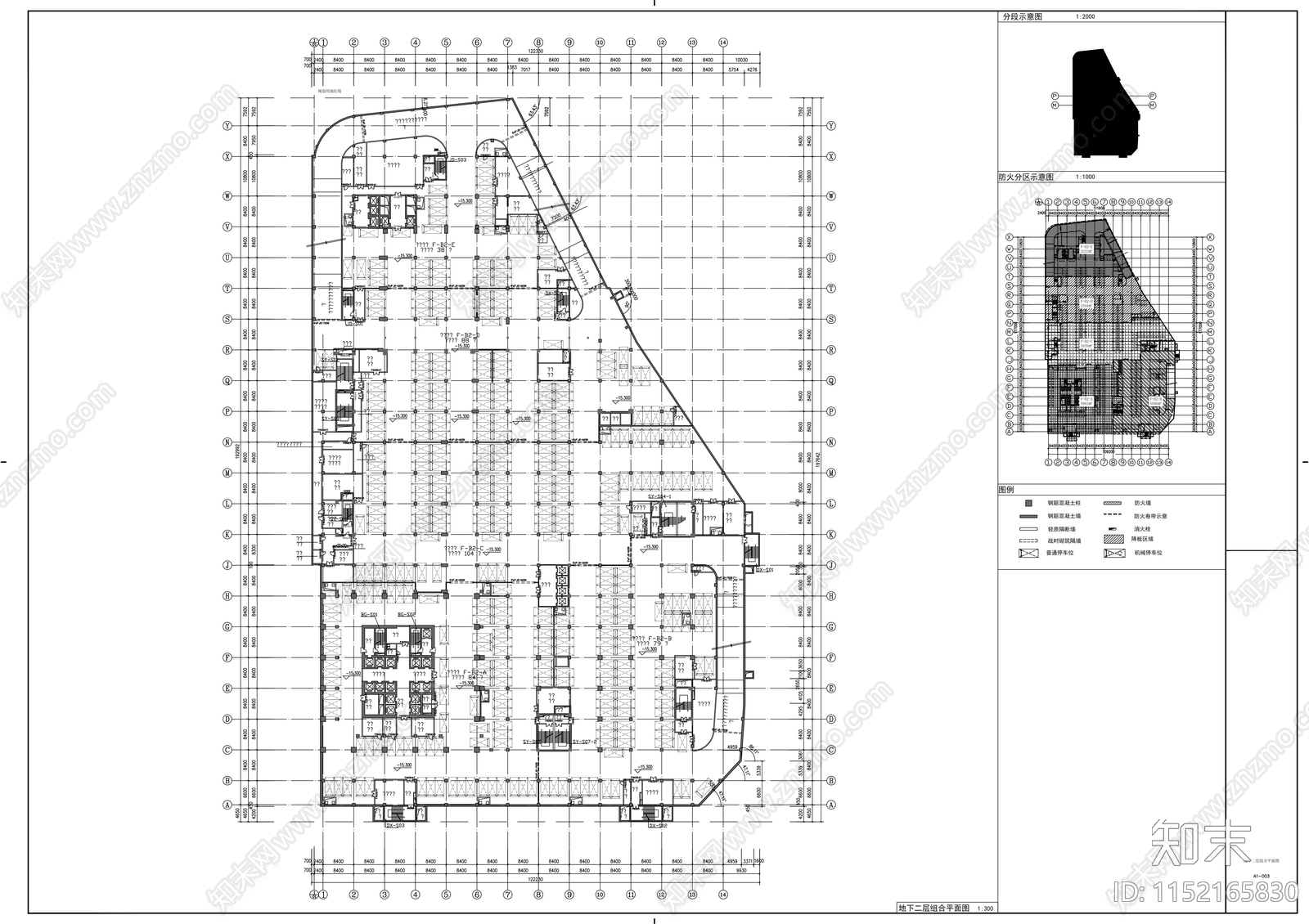 现代风格三十九层商业广场建筑cad施工图下载【ID:1152165830】