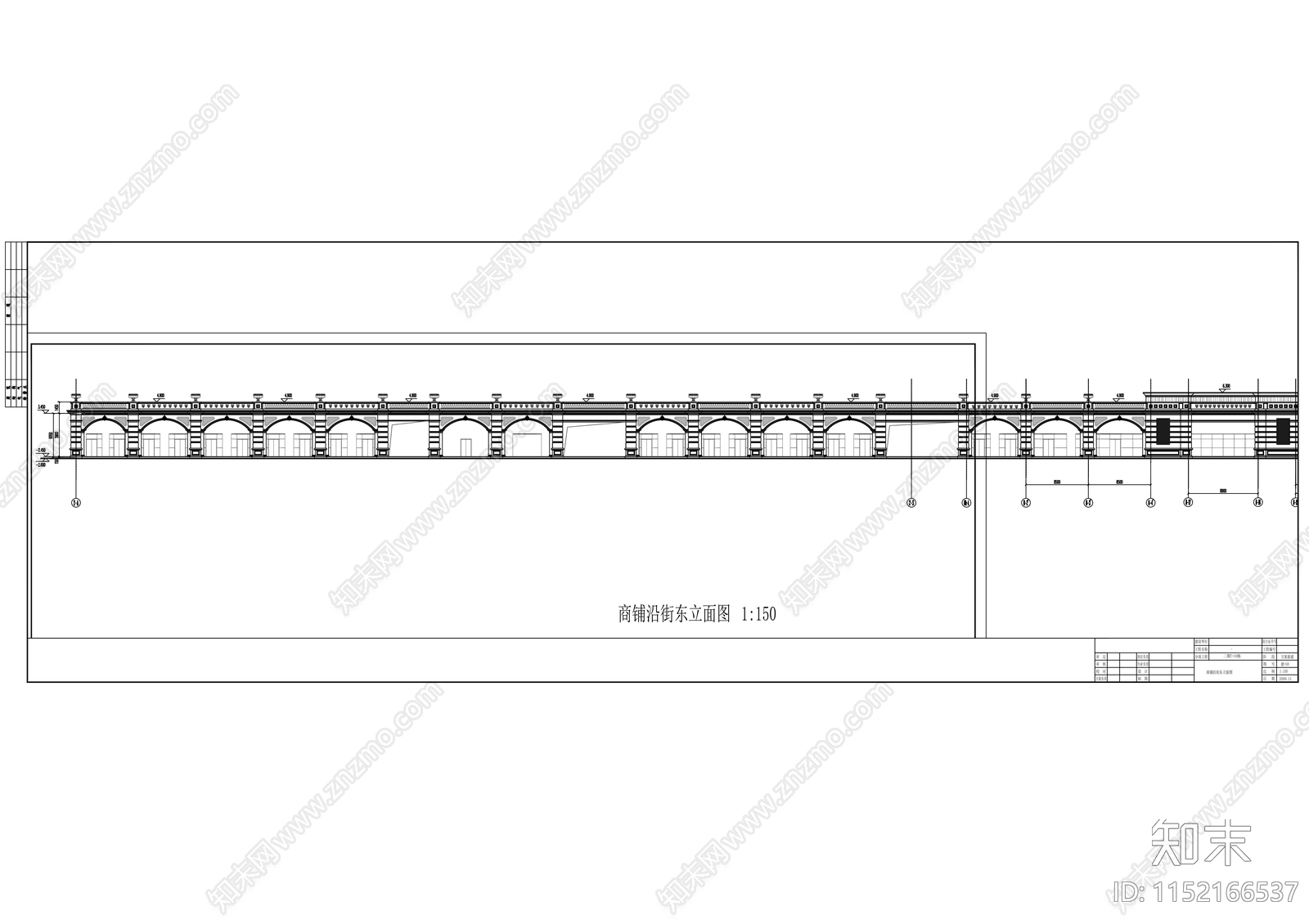 住宅区底商建筑cad施工图下载【ID:1152166537】