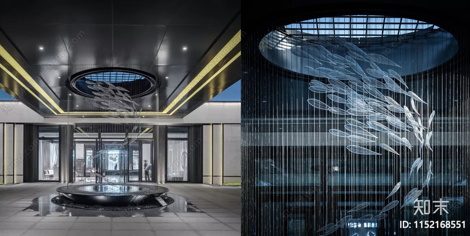 大厅水幕水景节点施工图下载【ID:1152168551】