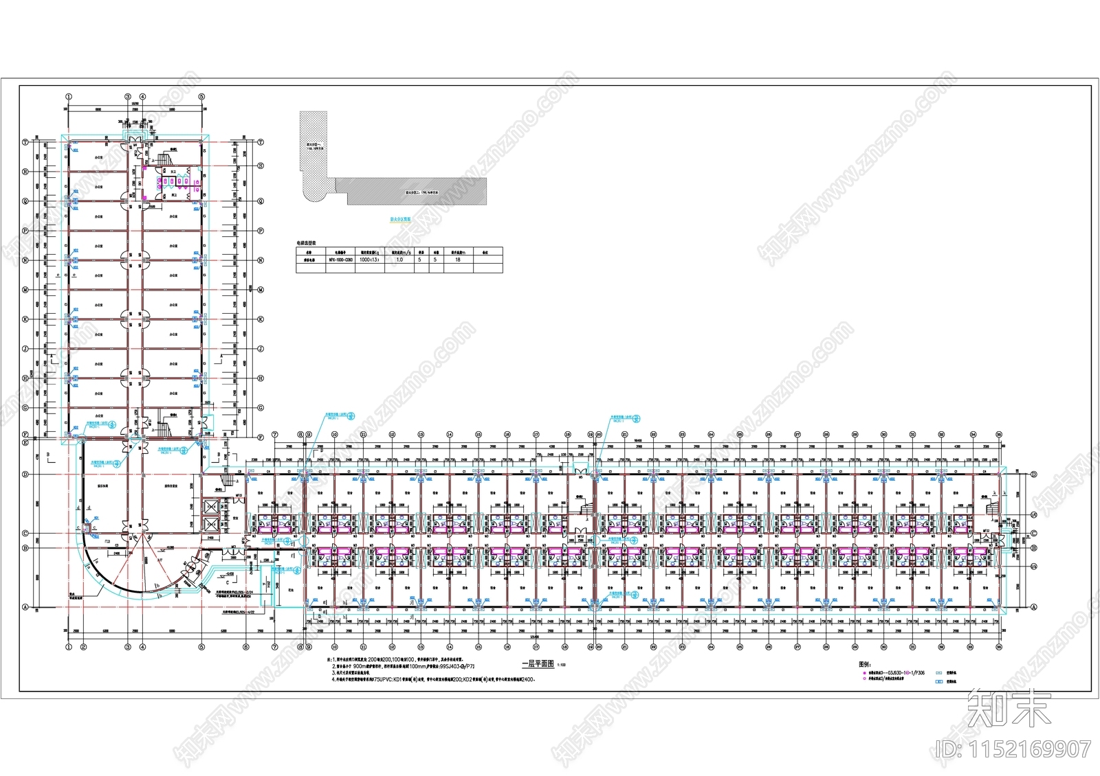 学校宿舍楼建筑cad施工图下载【ID:1152169907】