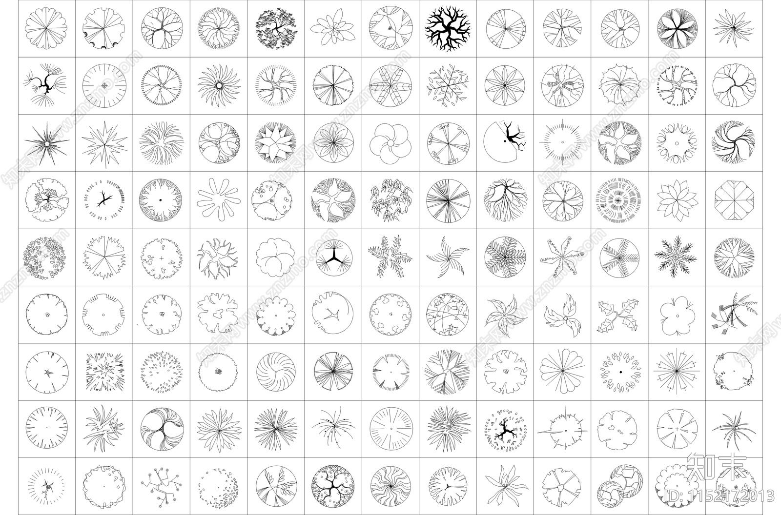 精品植物cad施工图下载【ID:1152172013】