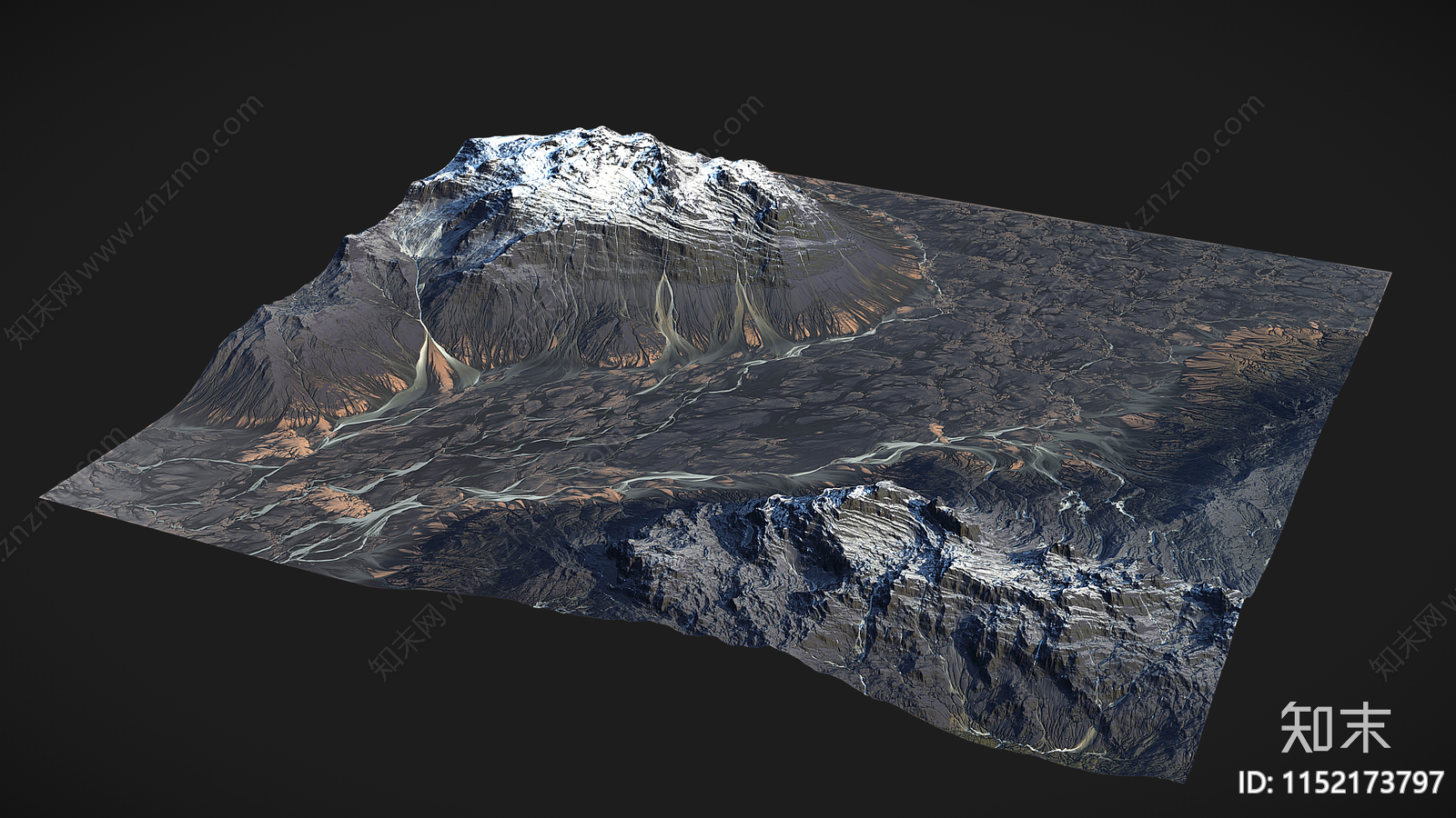 现代火山3D模型下载【ID:1152173797】