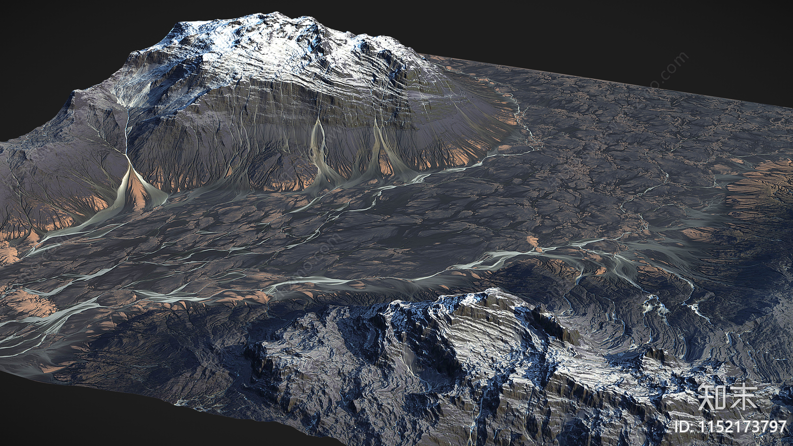 现代火山3D模型下载【ID:1152173797】