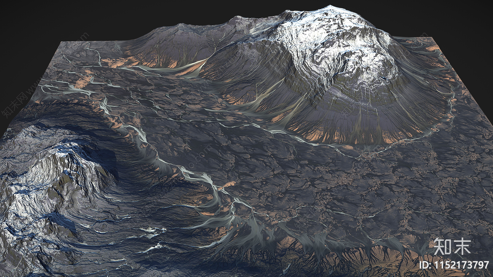 现代火山3D模型下载【ID:1152173797】