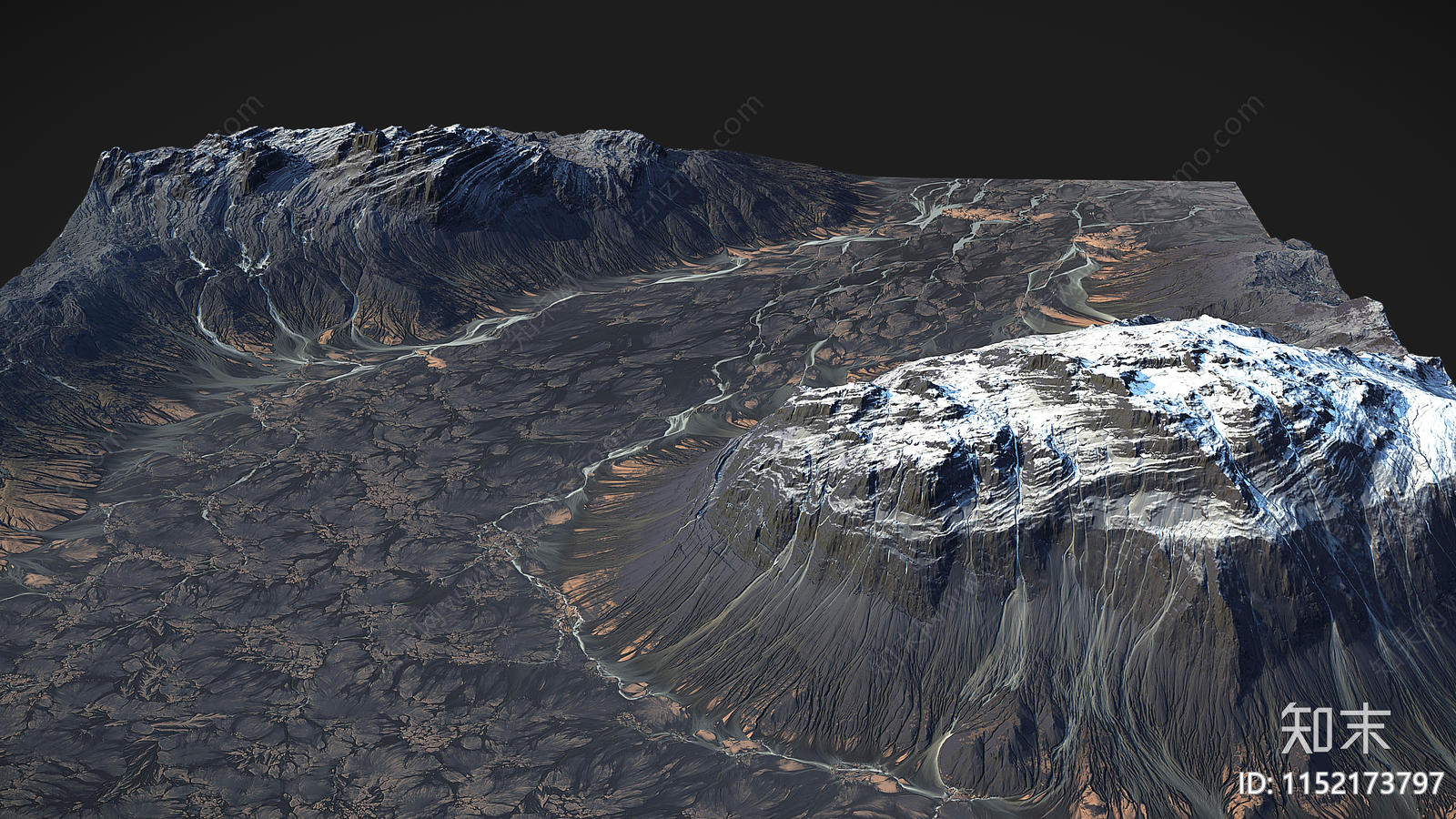 现代火山3D模型下载【ID:1152173797】