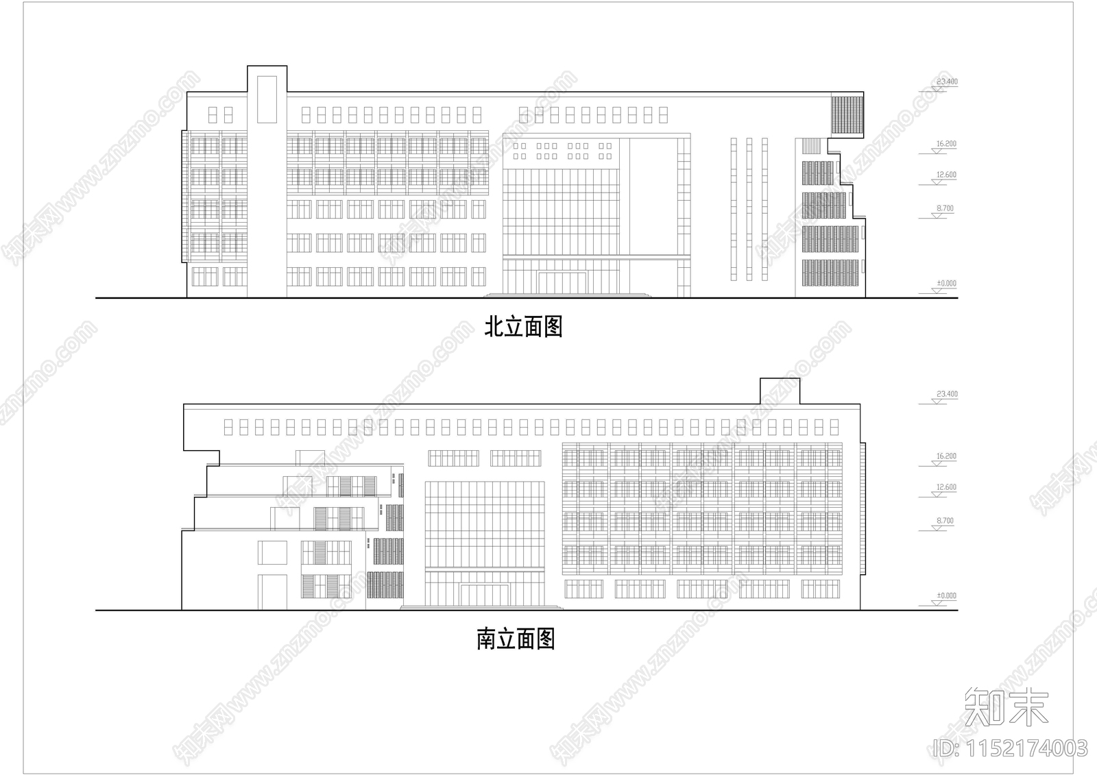 师范大学教学楼方案图纸cad施工图下载【ID:1152174003】