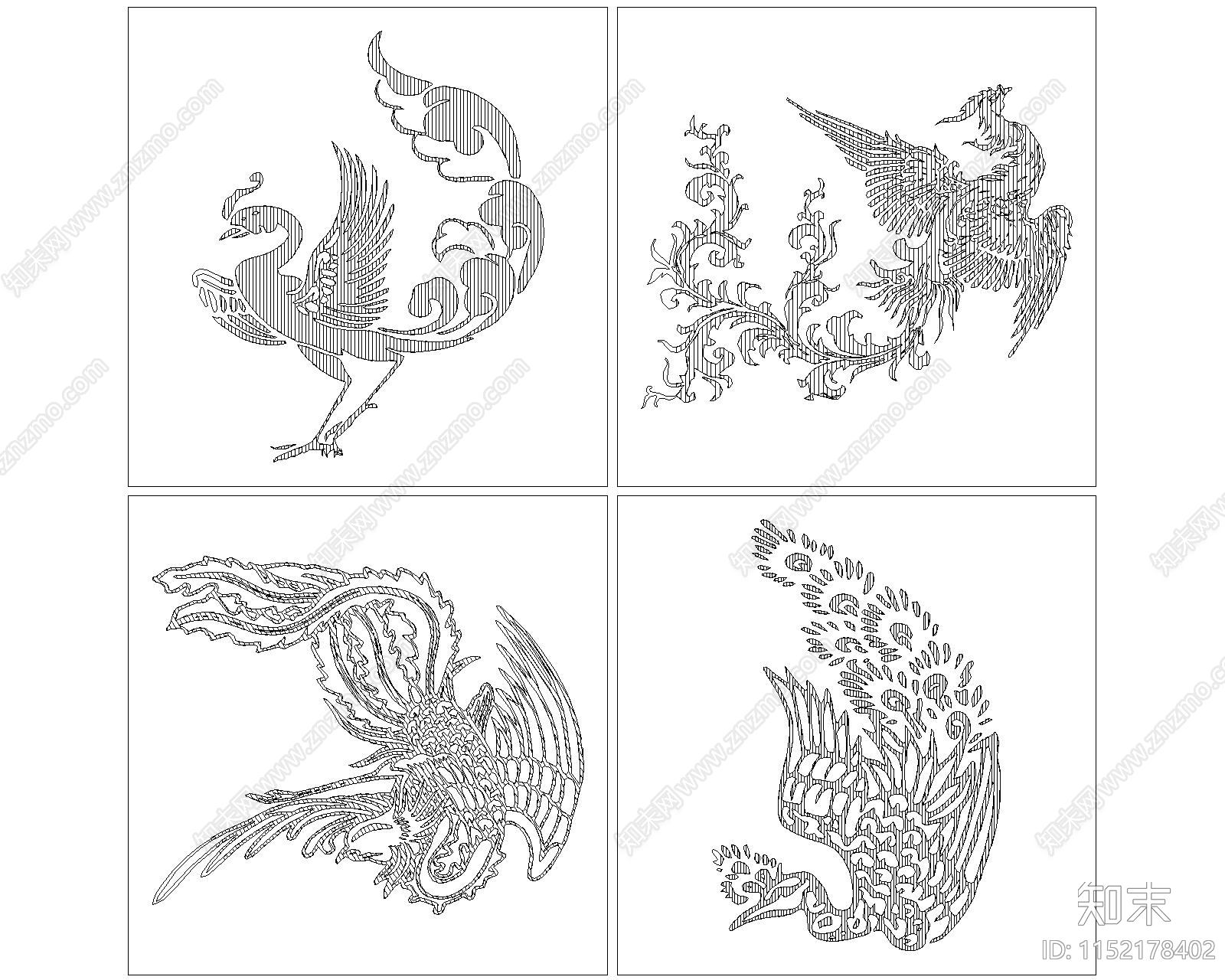 凤凰图cad施工图下载【ID:1152178402】