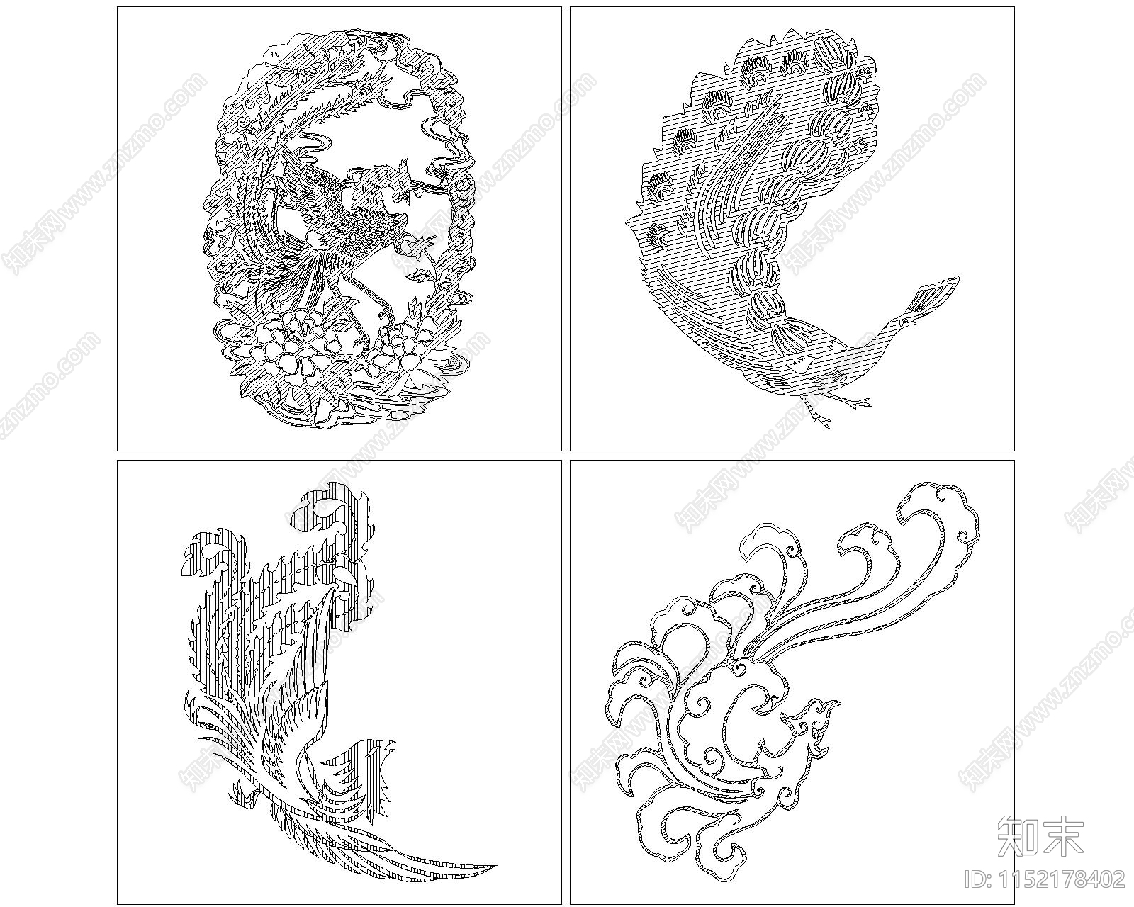 凤凰图cad施工图下载【ID:1152178402】