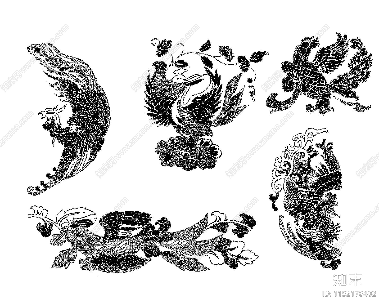 凤凰图cad施工图下载【ID:1152178402】