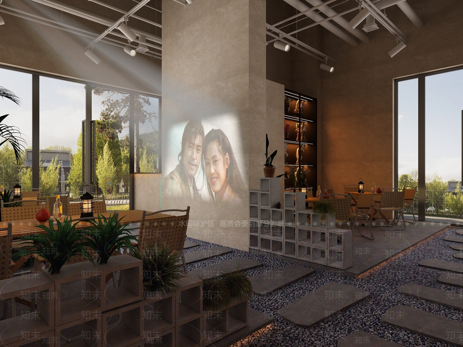 工业风烧烤店3D模型下载【ID:1152177156】