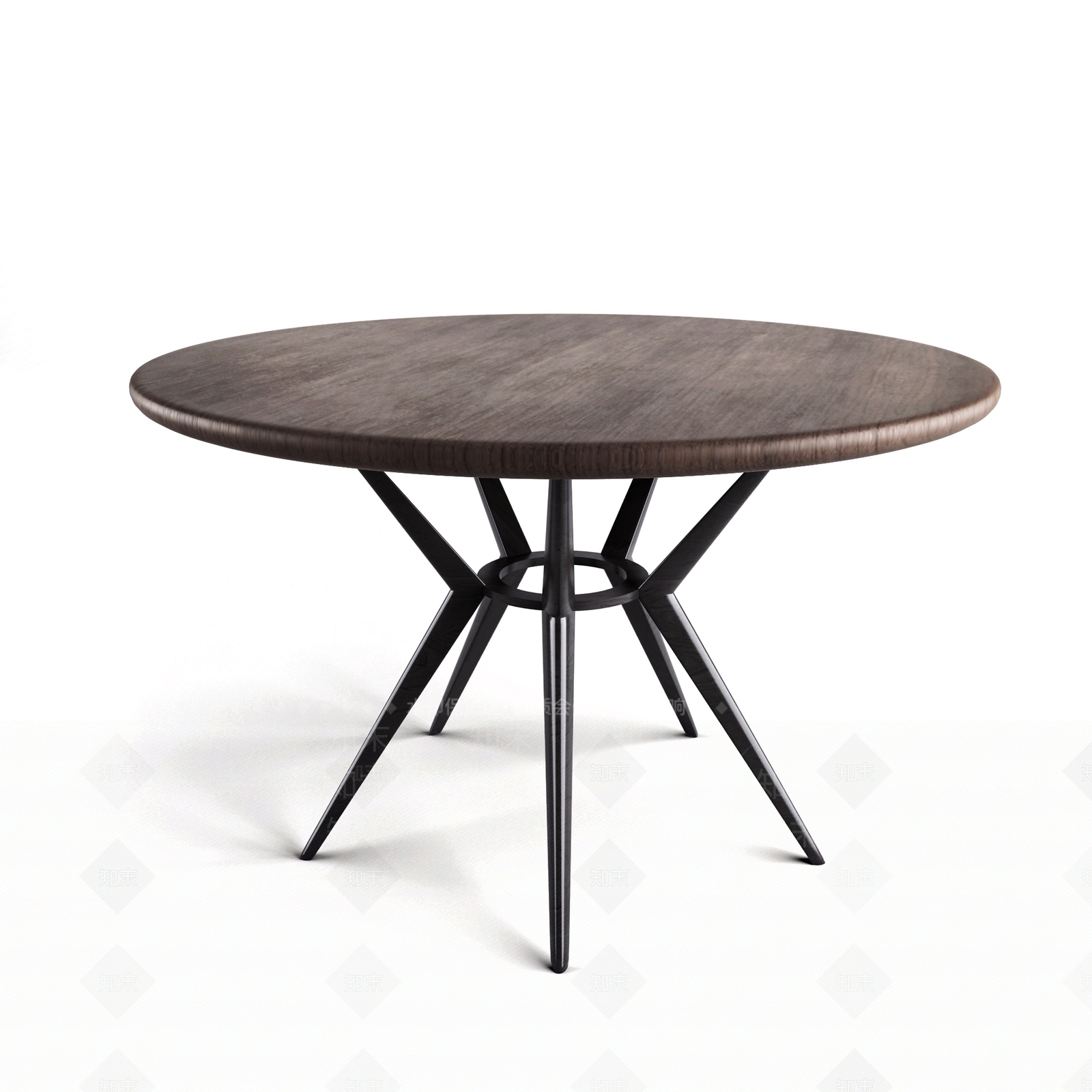 现代圆形餐桌3D模型下载【ID:1152178546】