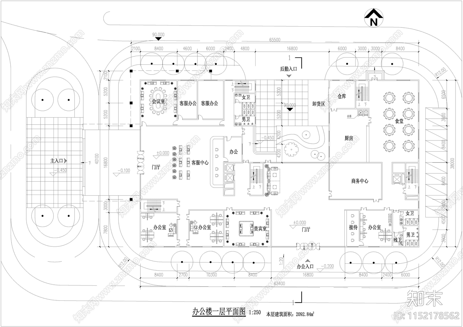 办公方案图cad施工图下载【ID:1152178562】