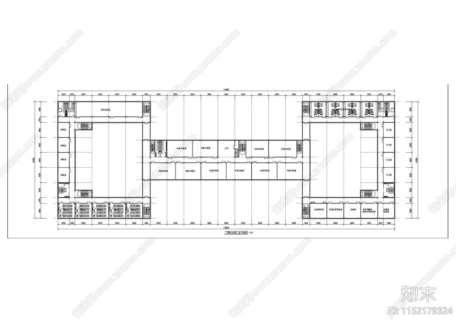 现代多层办公消防大队综合楼效果cad施工图下载【ID:1152179324】