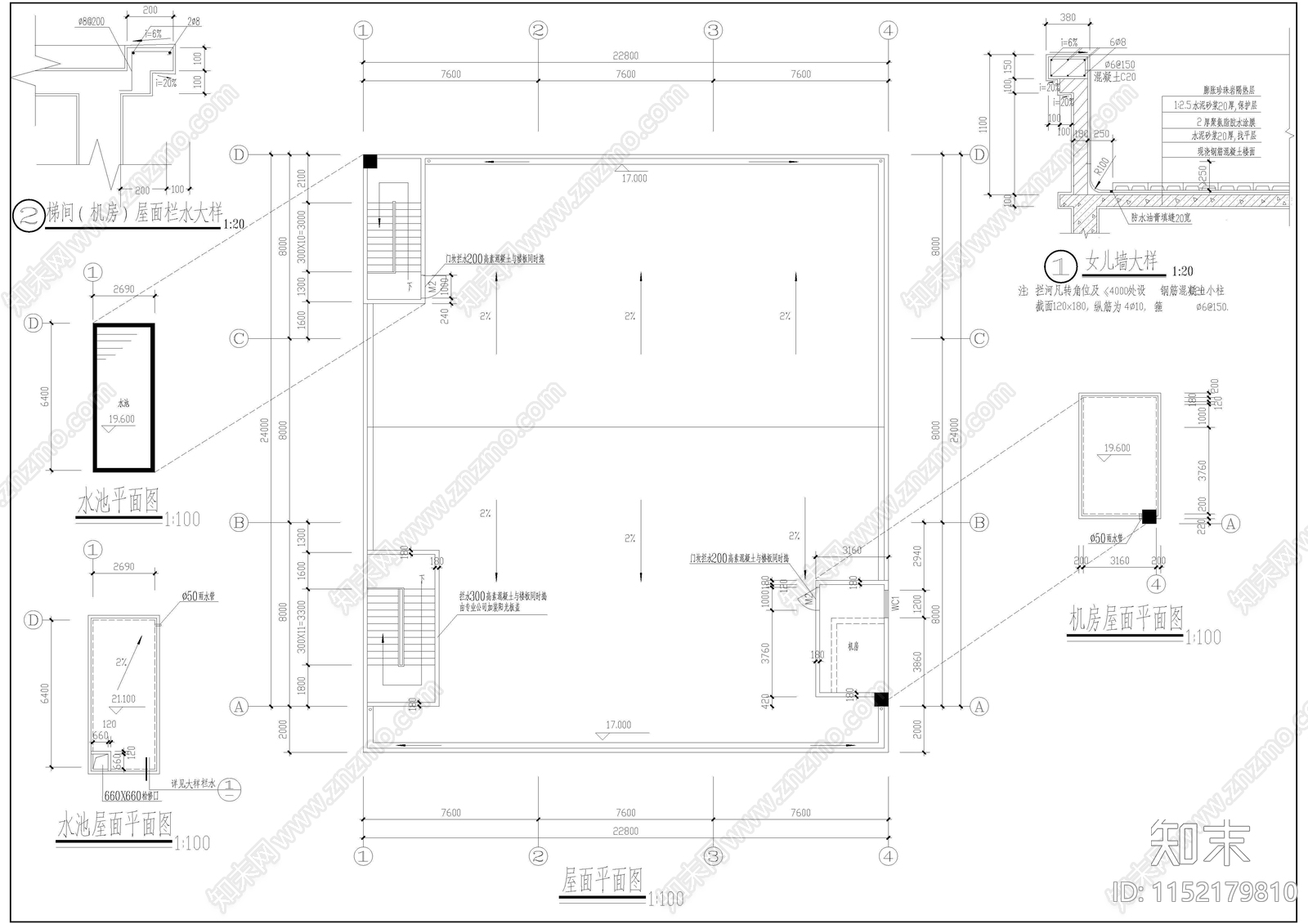 多层厂房建筑图施工图下载【ID:1152179810】