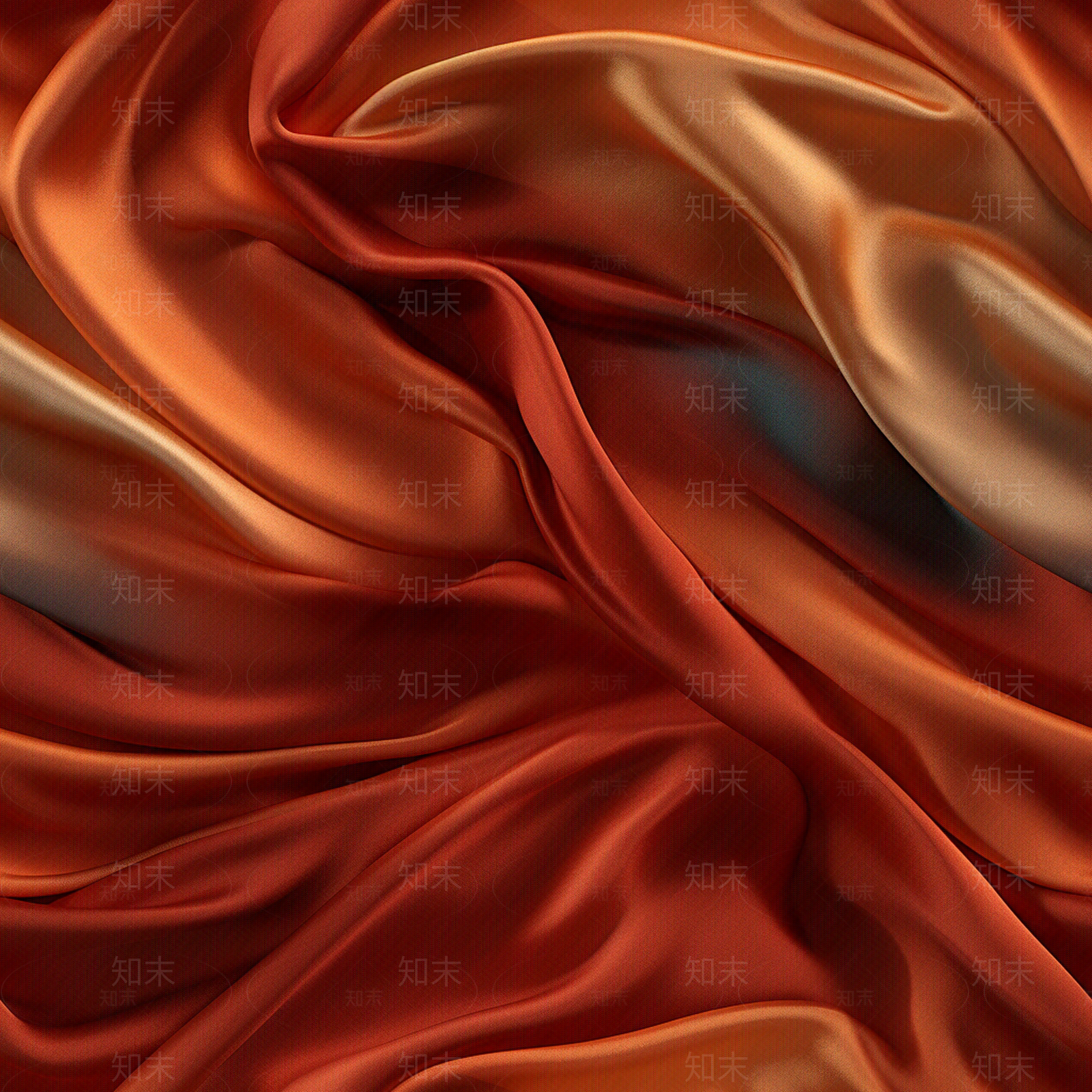 无缝橘红色丝绸纹理贴图下载【ID:1152180053】