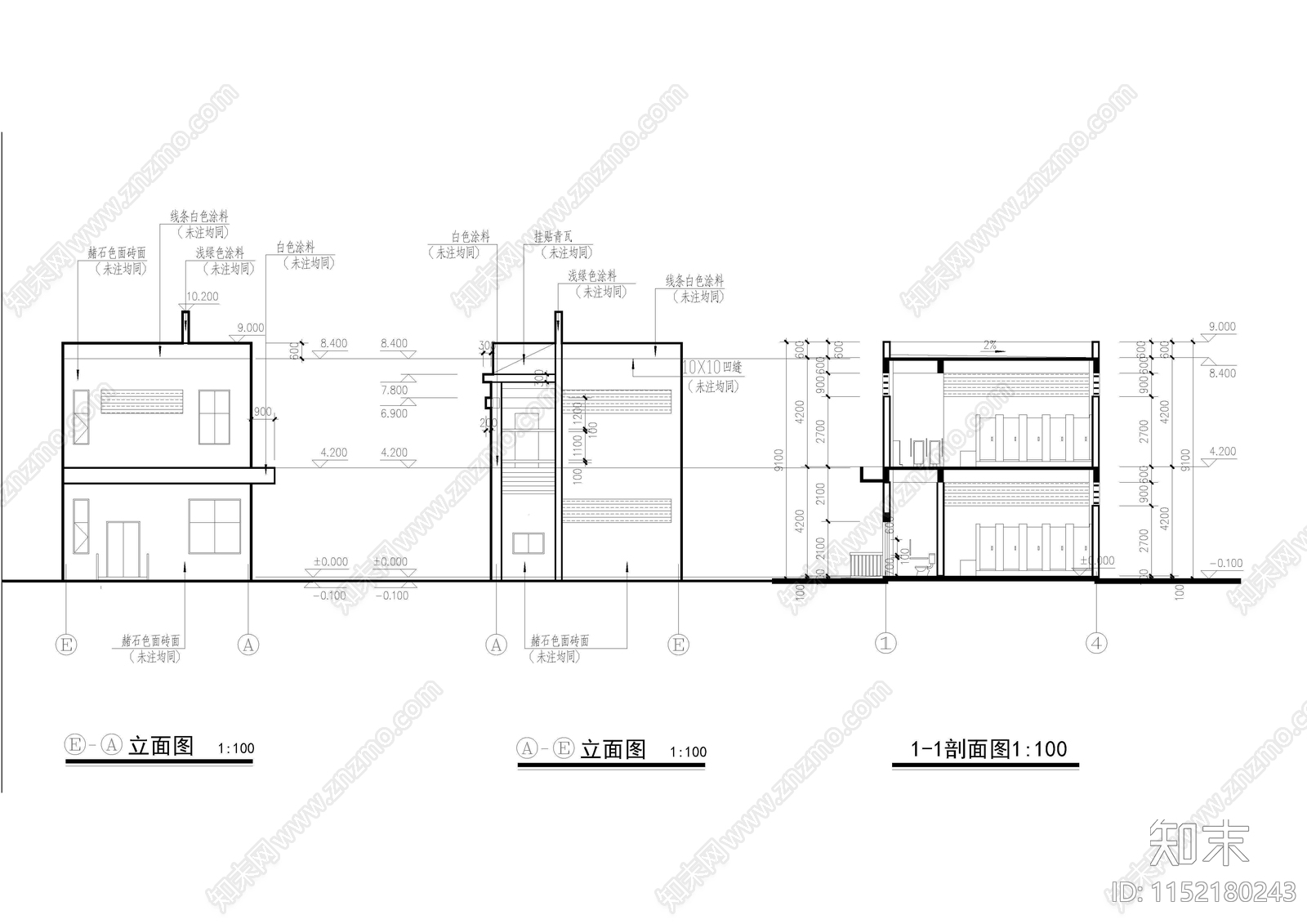 二层公厕设计方案图cad施工图下载【ID:1152180243】