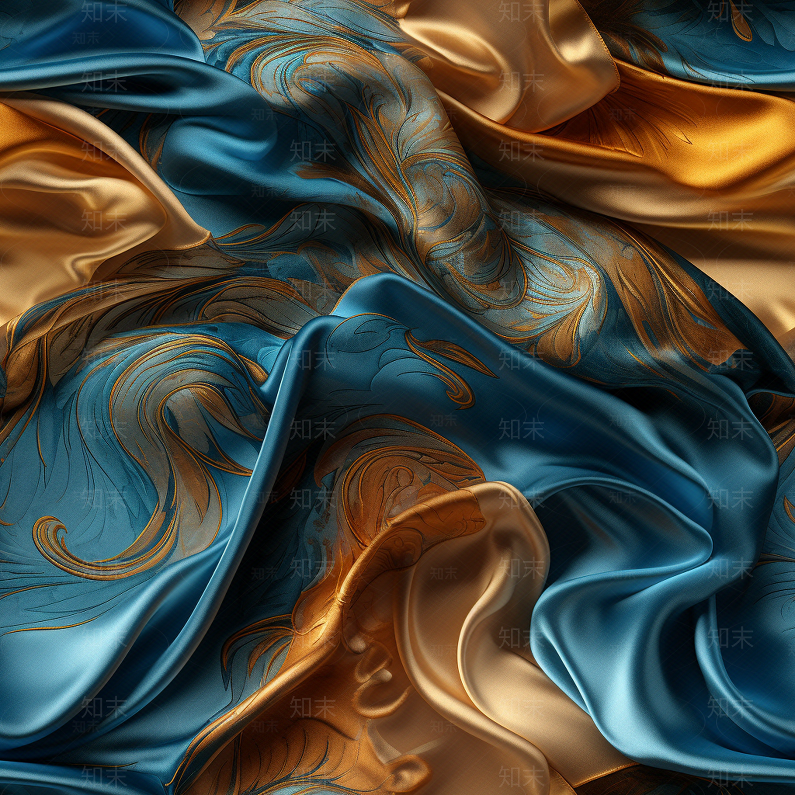 无缝中式古典丝绸纹理贴图下载【ID:1152180322】