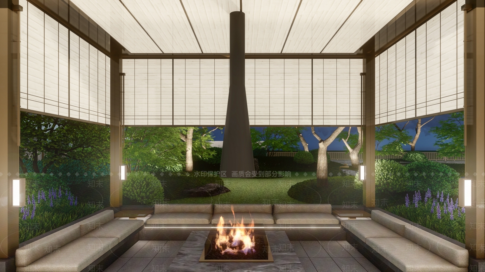 现代小区景观SU模型下载【ID:1152181610】