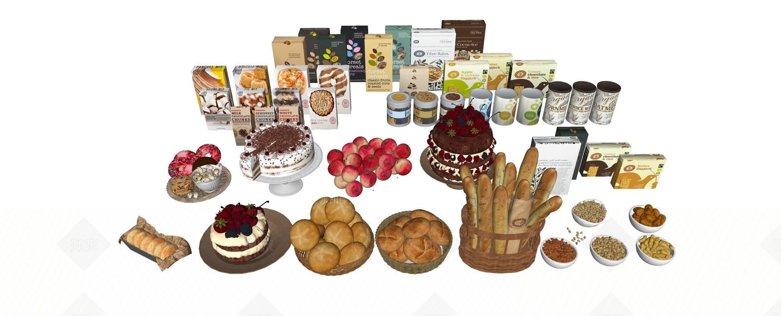 面包蛋糕SU模型下载【ID:1152184698】