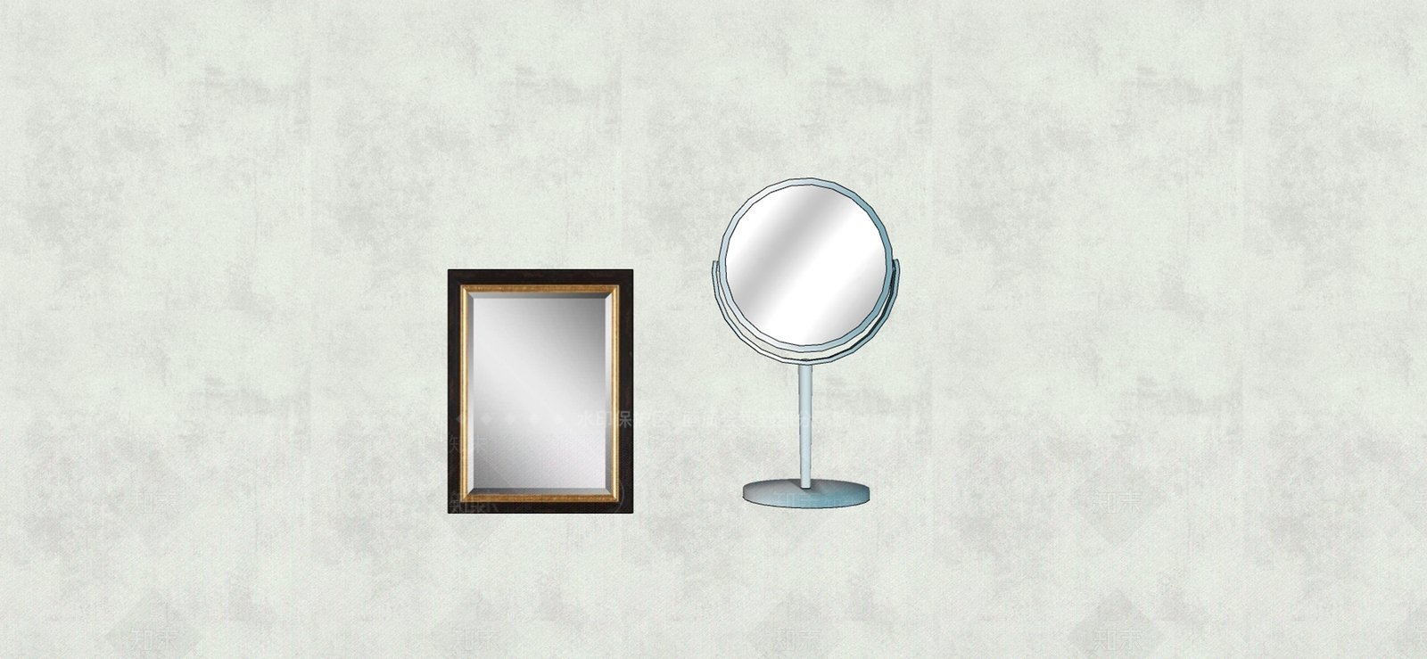 现代风格镜子SU模型下载【ID:1152187725】