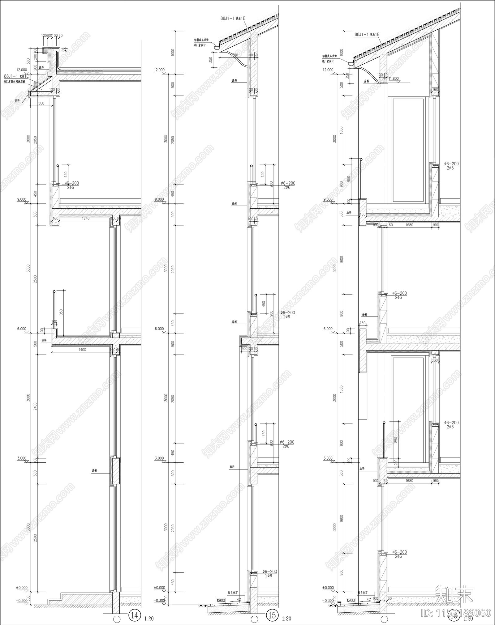 多层花园洋房墙身详图施工图下载【ID:1152189060】